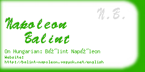 napoleon balint business card
